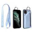 PU lærreim Cord Mynt Veske Telefonvesker Crossbody Neck Lanyard Lommebokdeksel