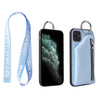 PU lærreim Cord Mynt Veske Telefonvesker Crossbody Neck Lanyard Lommebokdeksel
