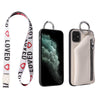 PU lærreim Cord Mynt Veske Telefonvesker Crossbody Neck Lanyard Lommebokdeksel