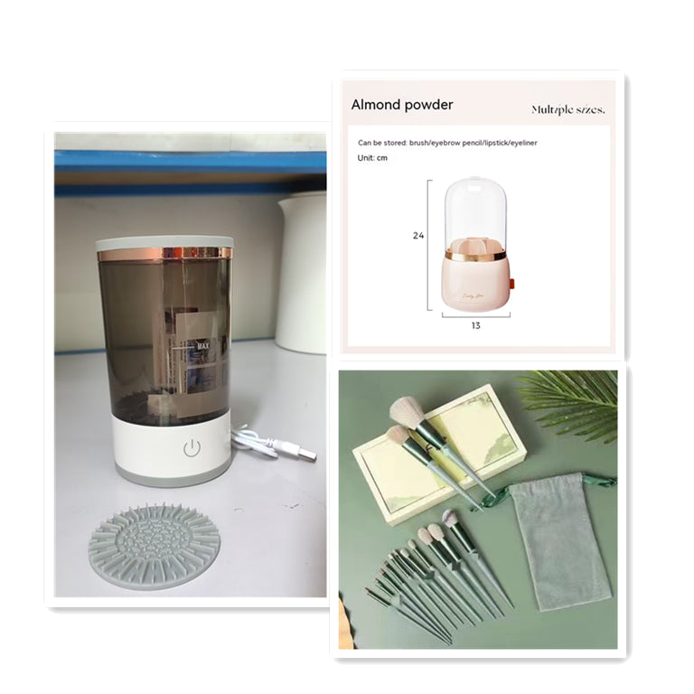 Elektrisk sminkebørsterensemaskin